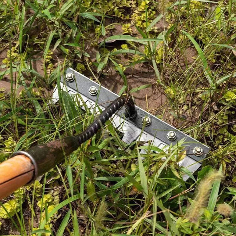Garden Weed Remover Tools 5/6/7/8 Teeth Carbon Steel Gardening Manual Tools Weeding Rake for Vegetable Backyard Planting Weeder