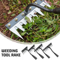 5/6/7/8 Teeth Garden Rakes Weeding Tool Hand Agricultural Nail Harrow Metal Harrow Effortless Soil Turning Farming Tools